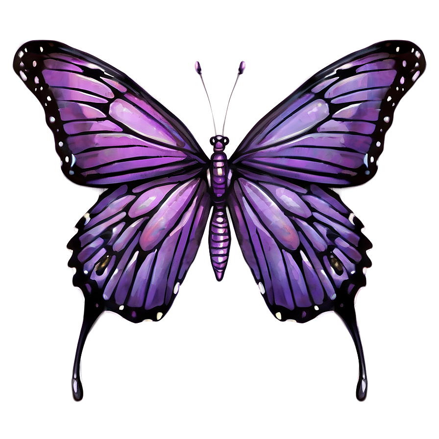 Download Dreamy Purple Butterfly Png Kuo | Wallpapers.com