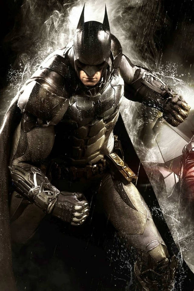 Drenched Batman Arkham iPhone Wallpaper
