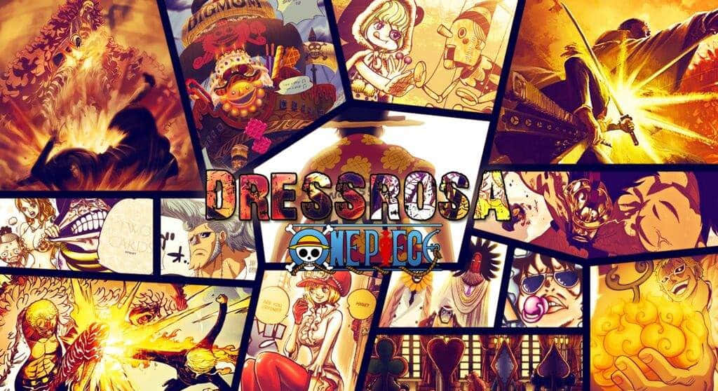 A scenic view of Dressrosa with its beautiful landscapes, particularly the beach Wallpaper