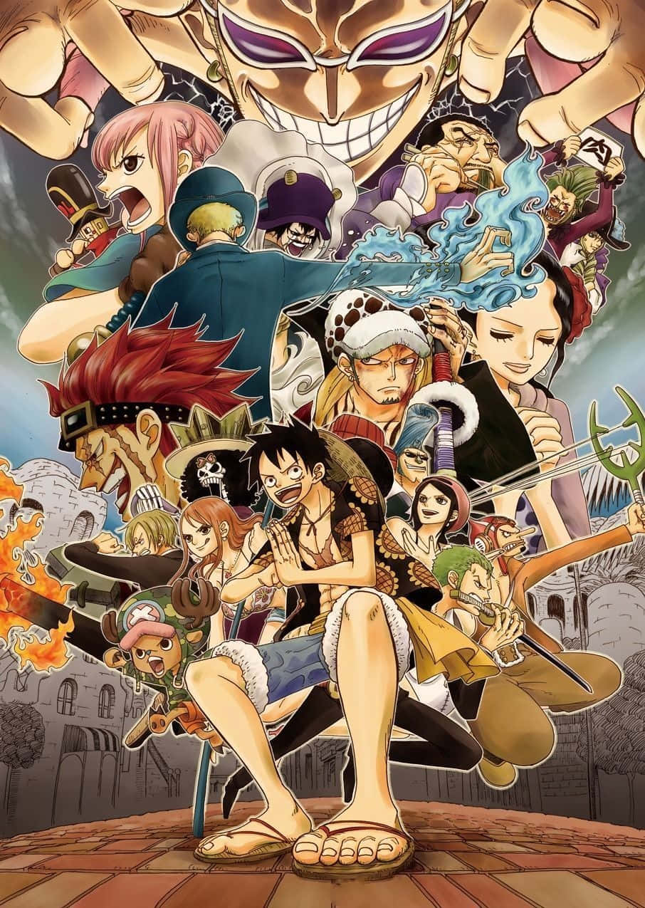 A beautiful view of Dressrosa, the colorful kingdom Wallpaper