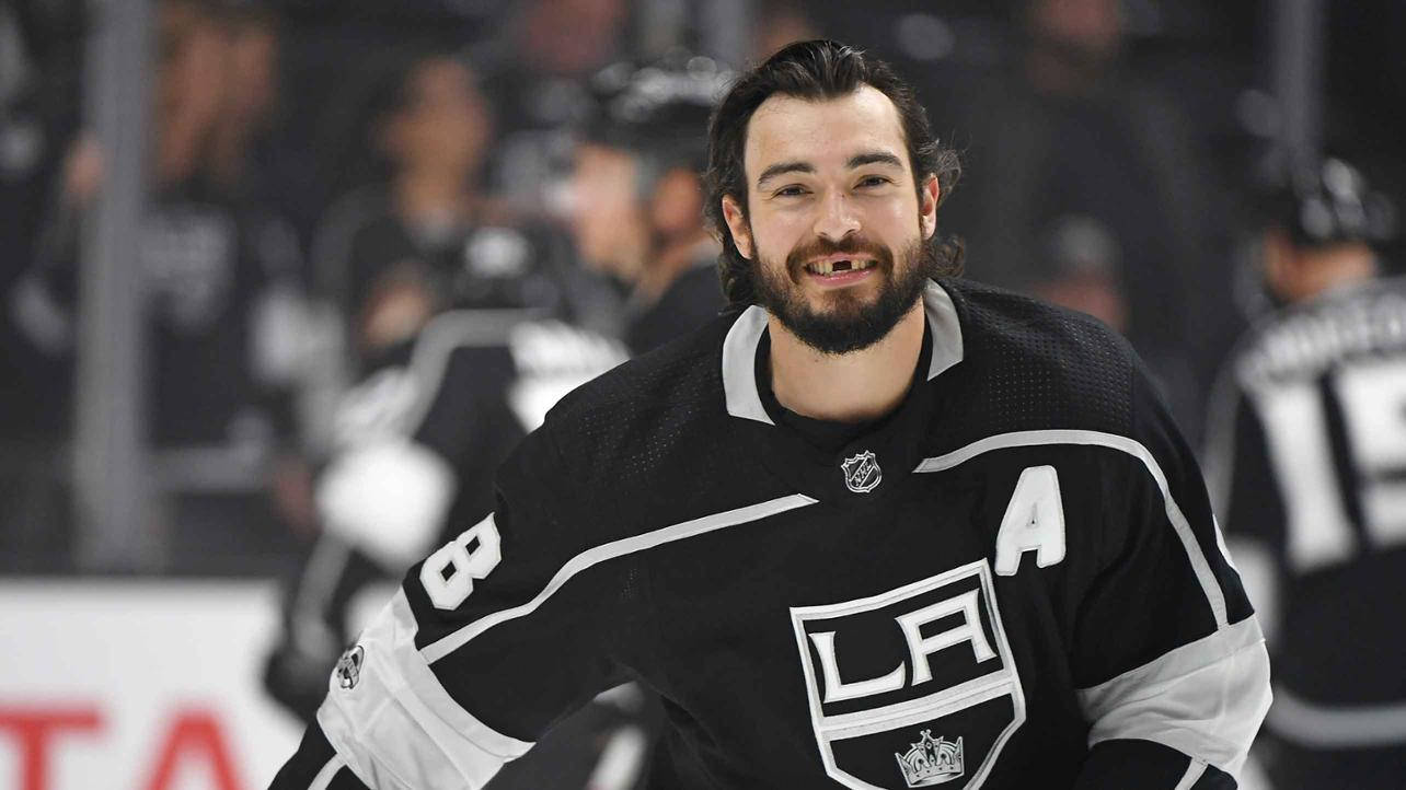 Drew Doughty Smiling At The Camera Shows Missing Front Teeth Wallpaper