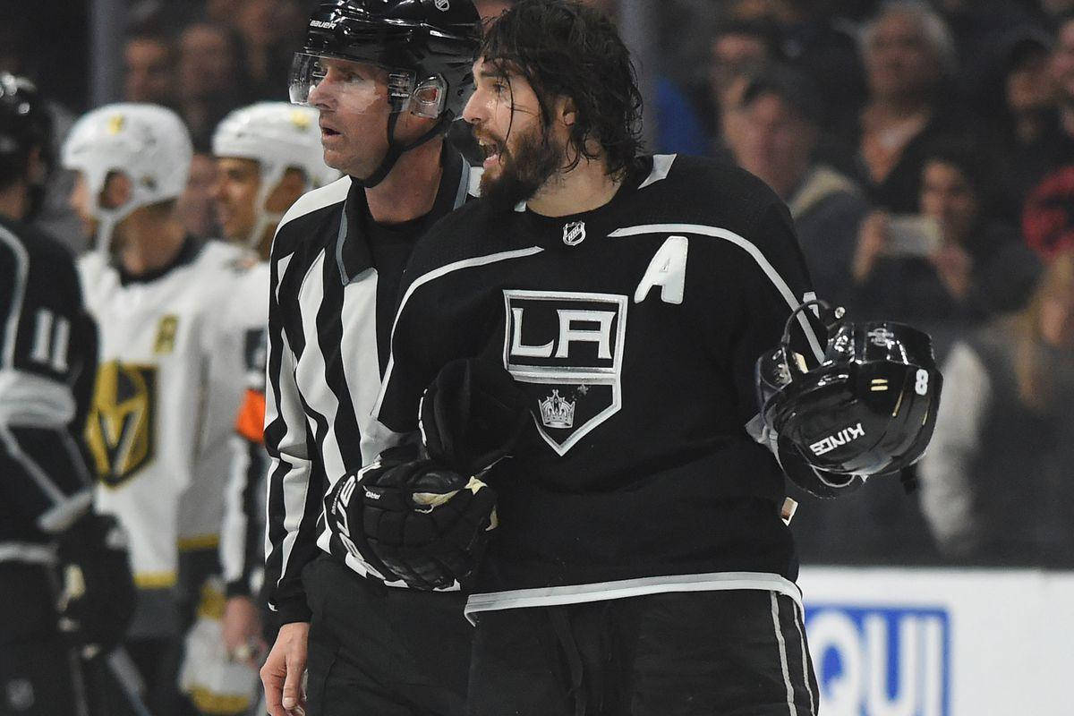 Drew Doughty Without Helmet Showing Angry Emotion Wallpaper