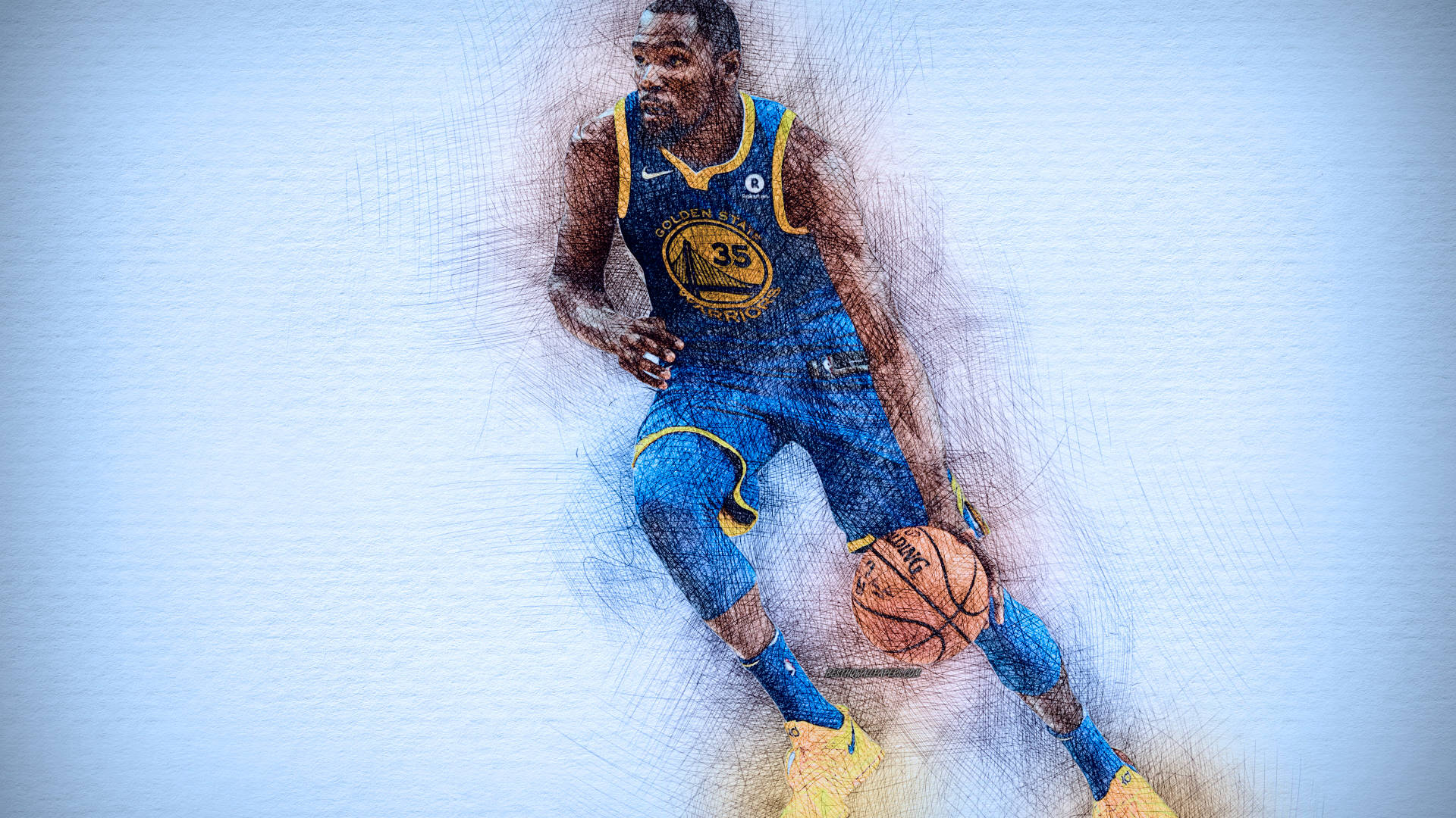Dribble Kevin Durant Cool Wallpaper