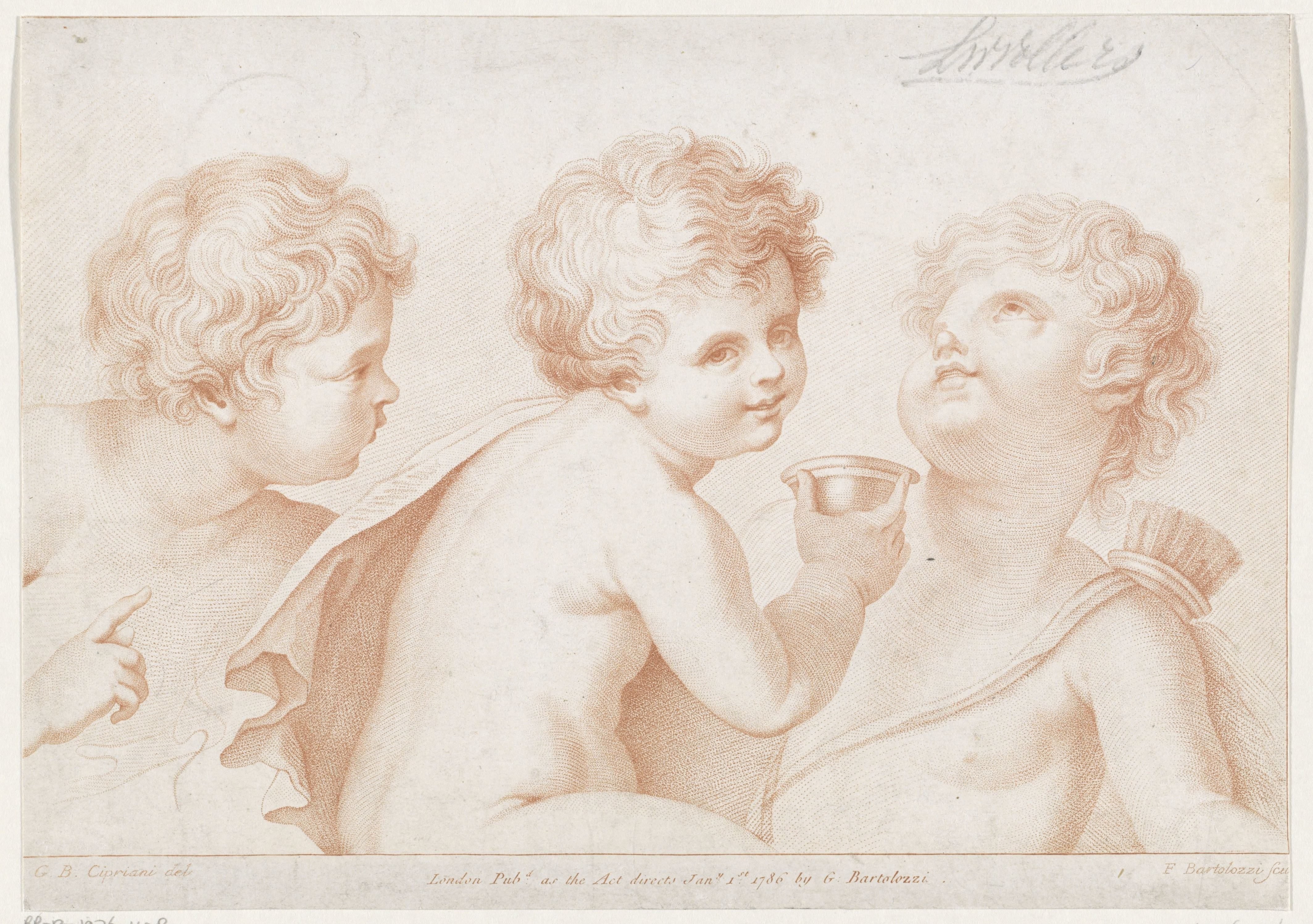 Drie putti Wallpaper