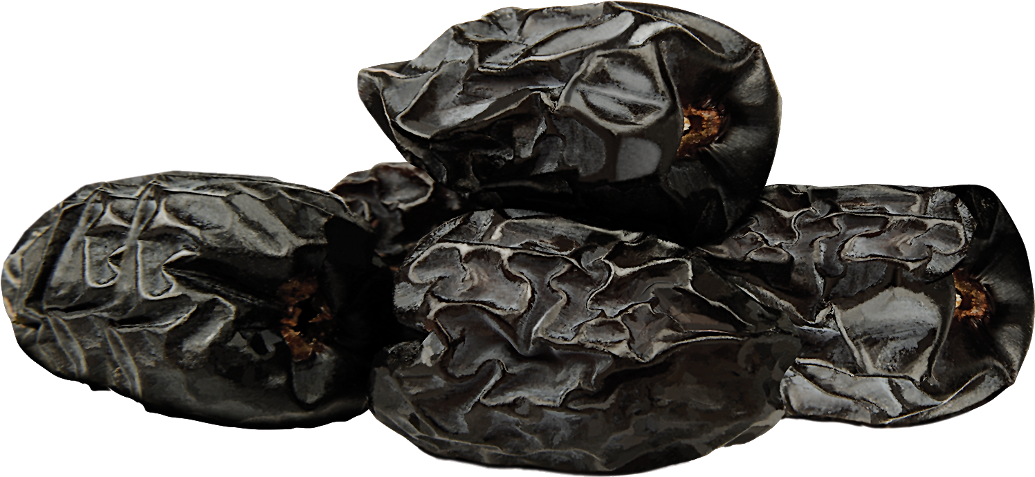 Dried Black Dates Fruit PNG