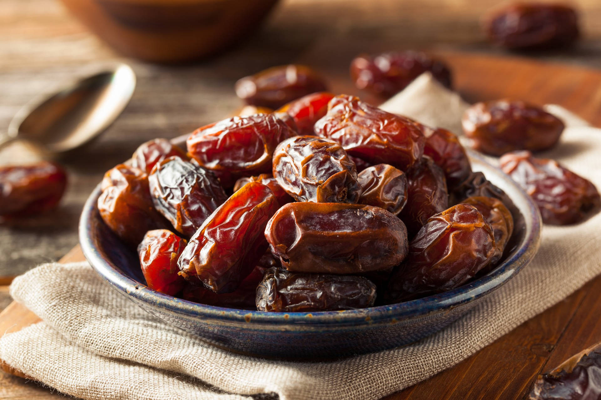 Dried Dates In Small Portions Wallpaper