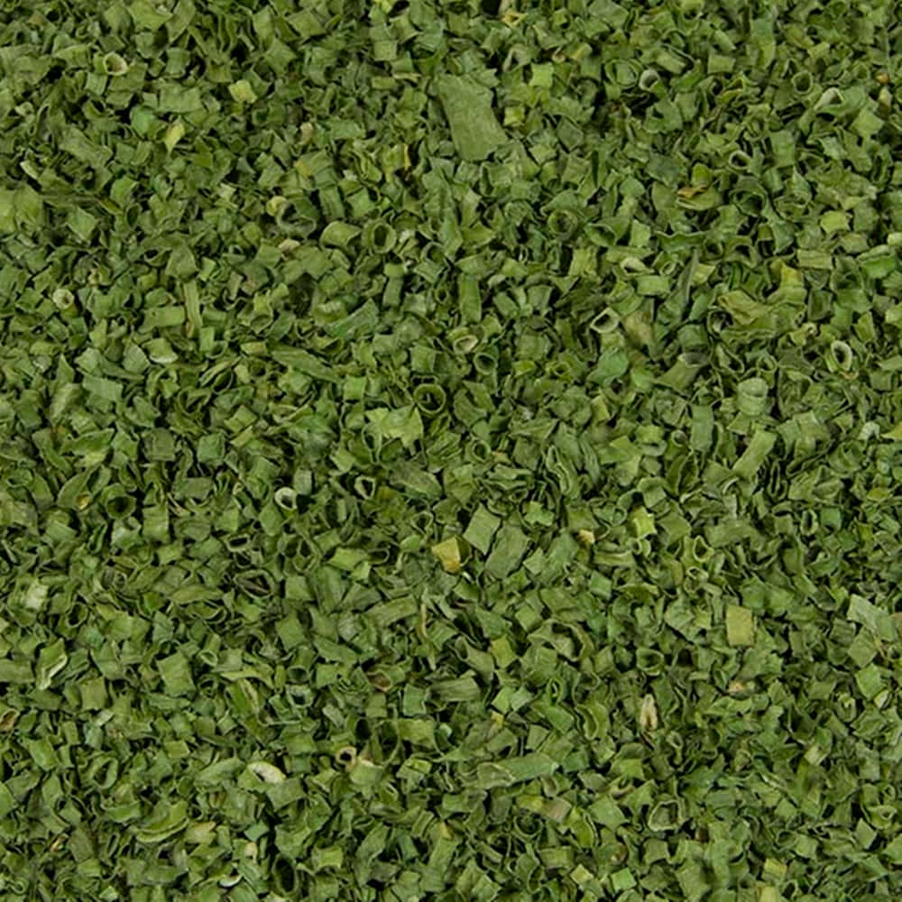 Torkadegröna Gräslökar I Små Bitar. Wallpaper