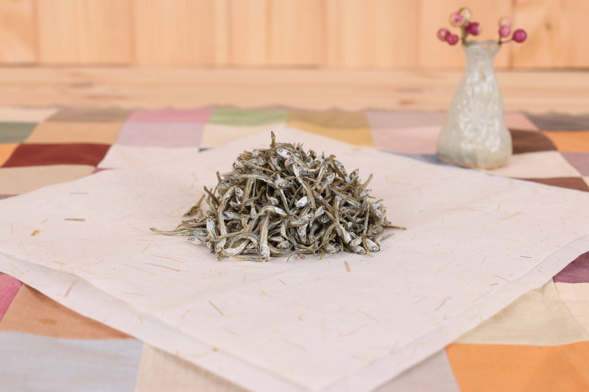 Dried Japanese Anchovies Fish Dish Wallpaper