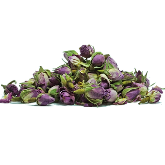 Dried Rose Buds Black Background PNG