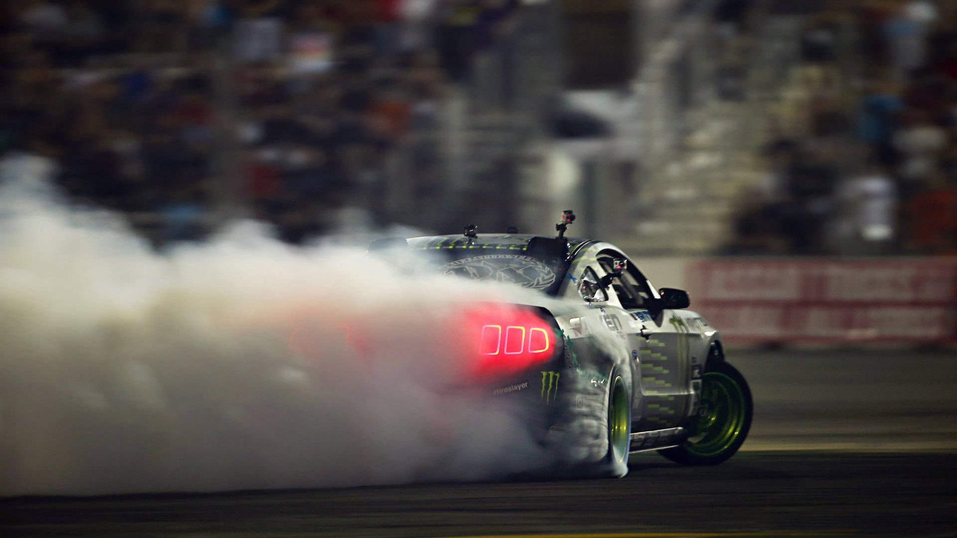 Drift Car And Heavy Smoke Wallpaper