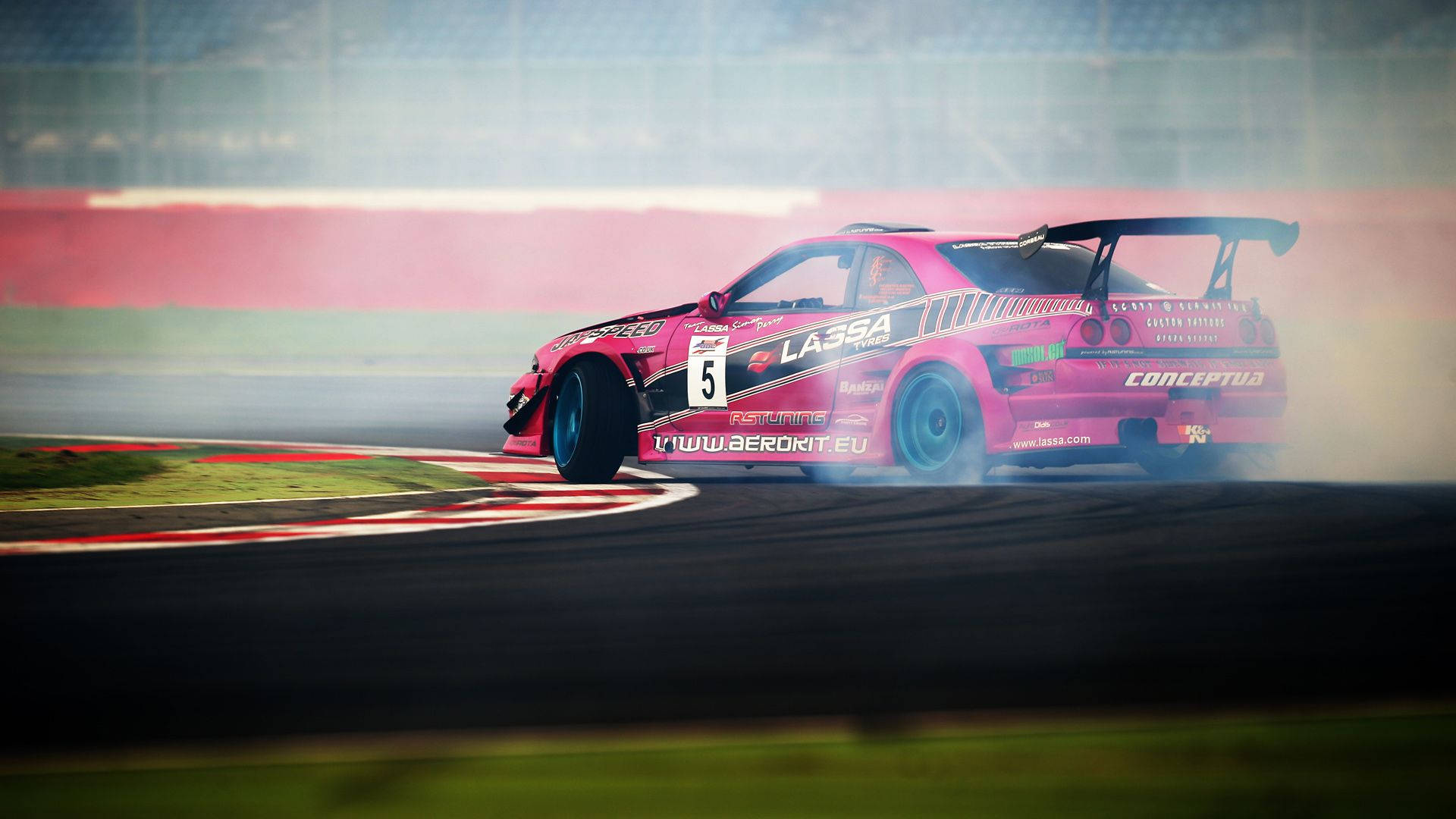 Drift Car Smooth Sailing On The Track Wallpaper
