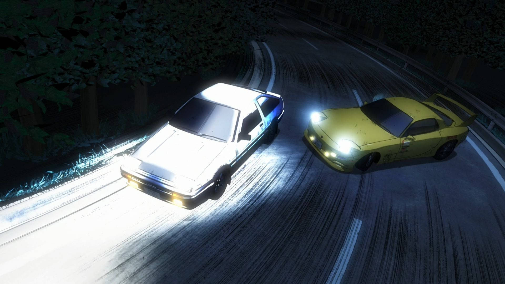 Drifting Initial D Toyota And Mazda