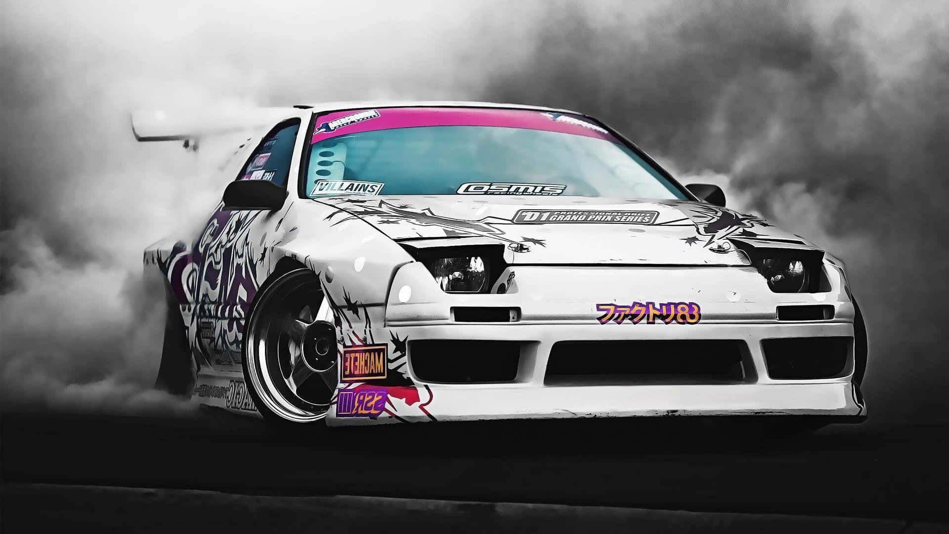 Drifting Race Car Smoke Show Wallpaper