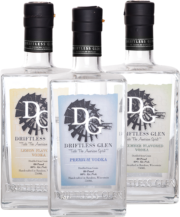 Driftless Glen Vodka Bottles PNG