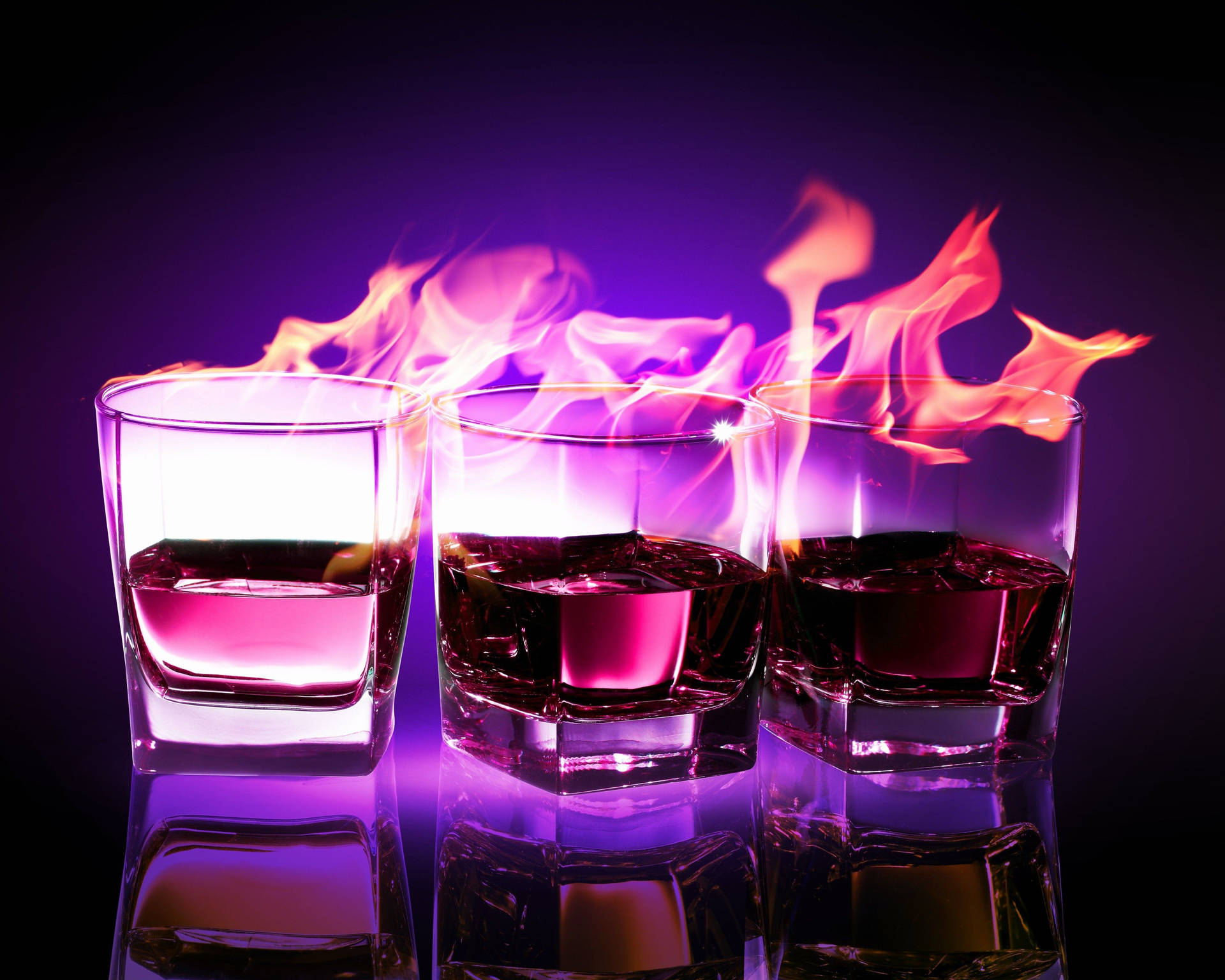 Drink With Burning Rim