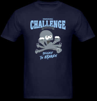 Drinking Challenge Kraken Tshirt Design PNG