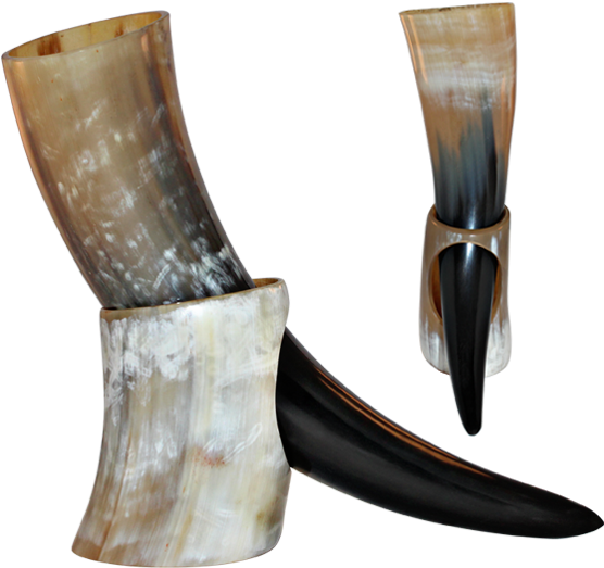 Drinking Horns Traditional Viking Style PNG
