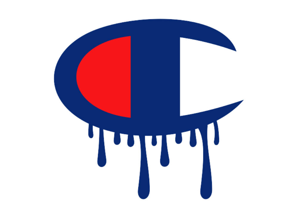 Goteodel Logotipo De Champion En Color Azul. Fondo de pantalla