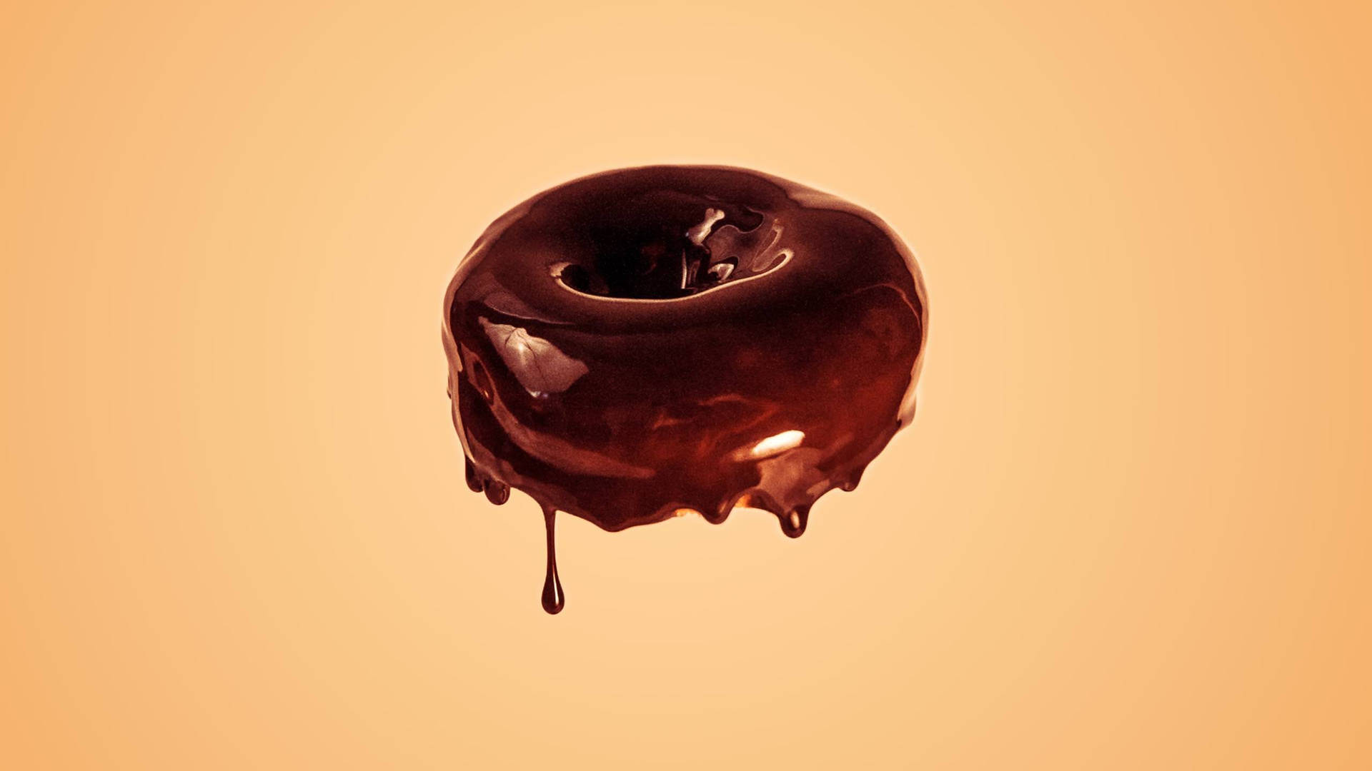 Dripping Choco Donut Wallpaper