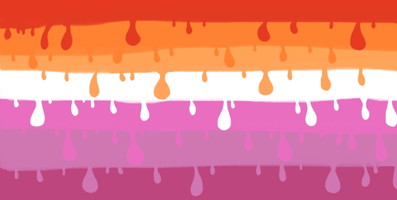 Dripping Lesbian Flag