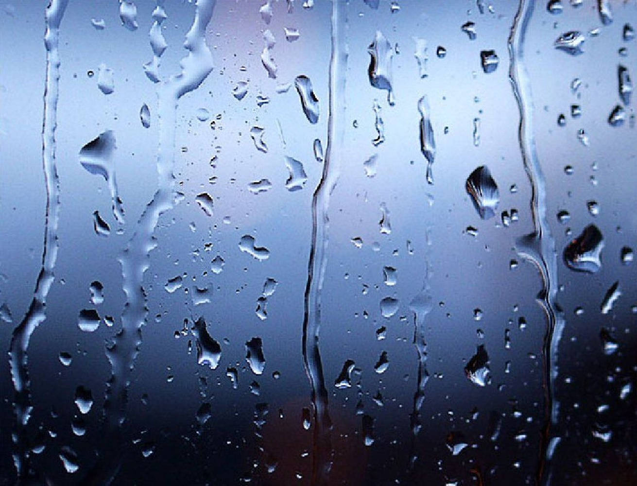 Dryppe Regn Dråber På Et Glas Ruder Wallpaper