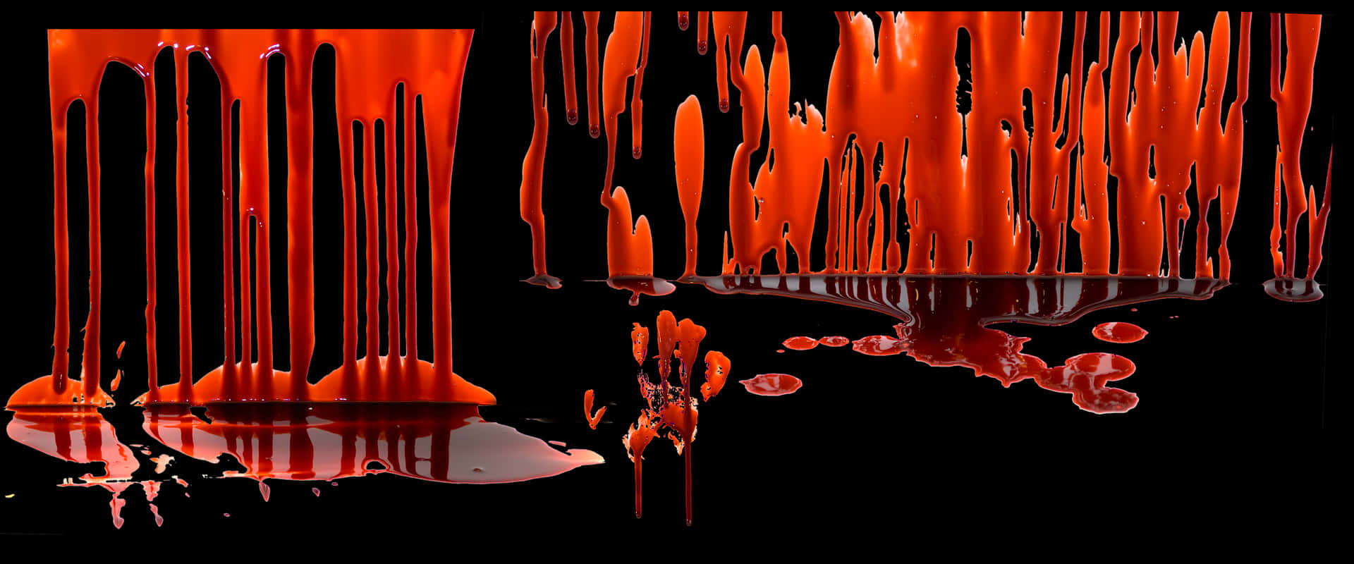 Dripping Red Liquid Art PNG