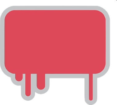 Dripping Speech Bubble Icon PNG