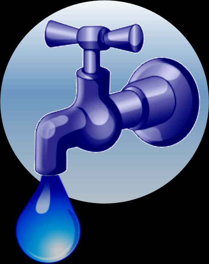 Dripping Water Tap Illustration PNG
