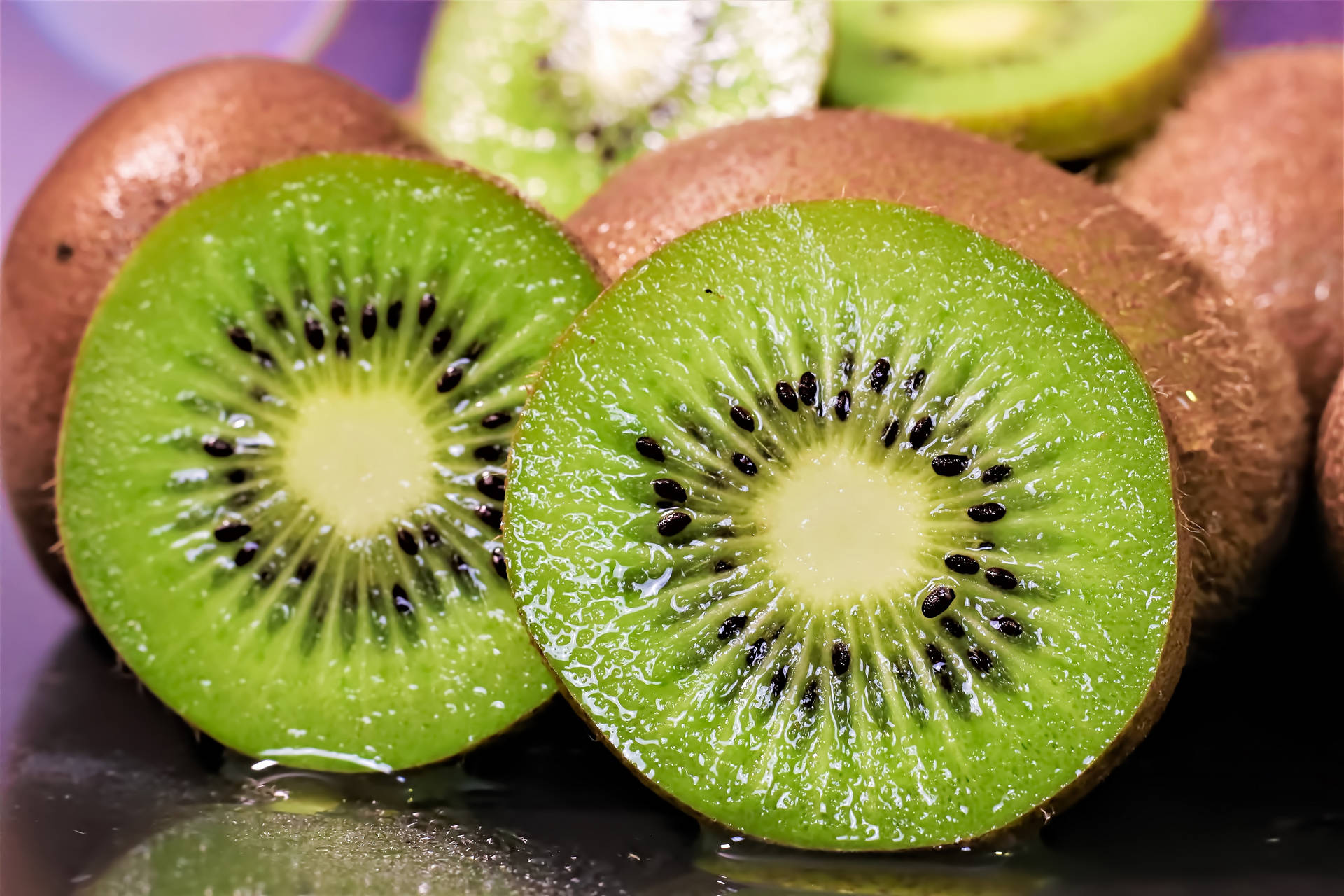 Drippy Kiwi Fruit Photography
