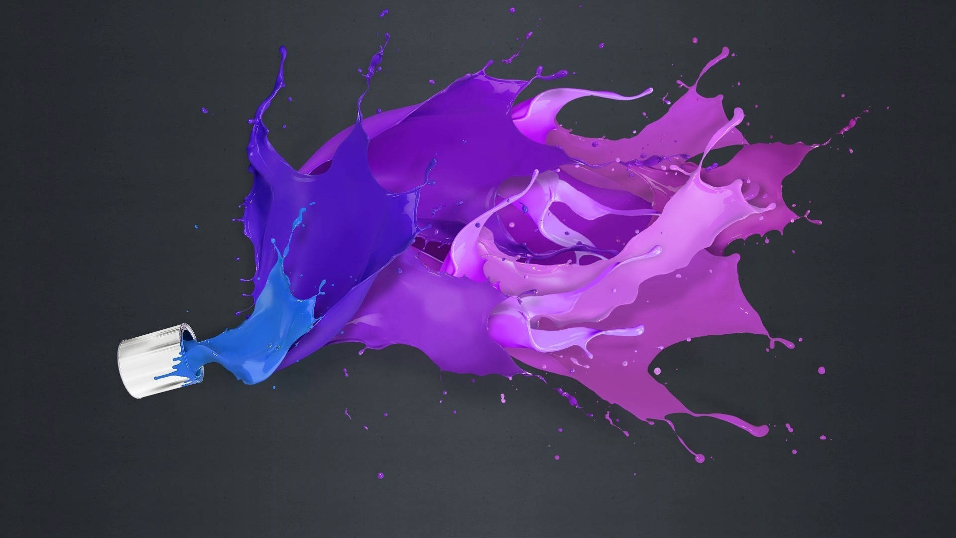 Drippy Purple Paint Splash Wallpaper