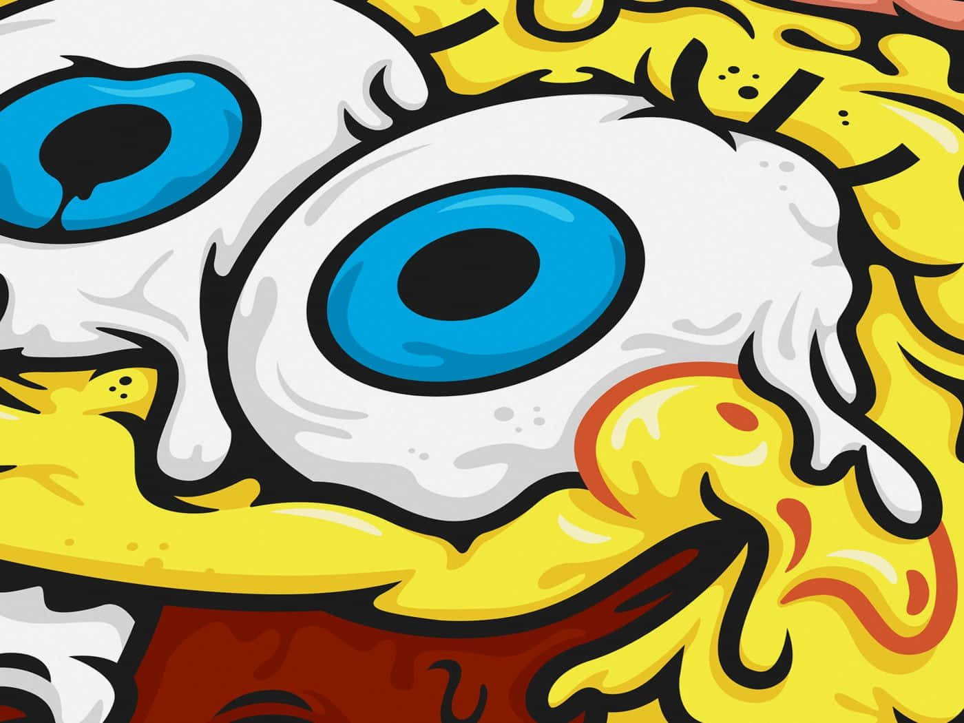 Karya Seni Sponge Bob Drippy Wallpaper