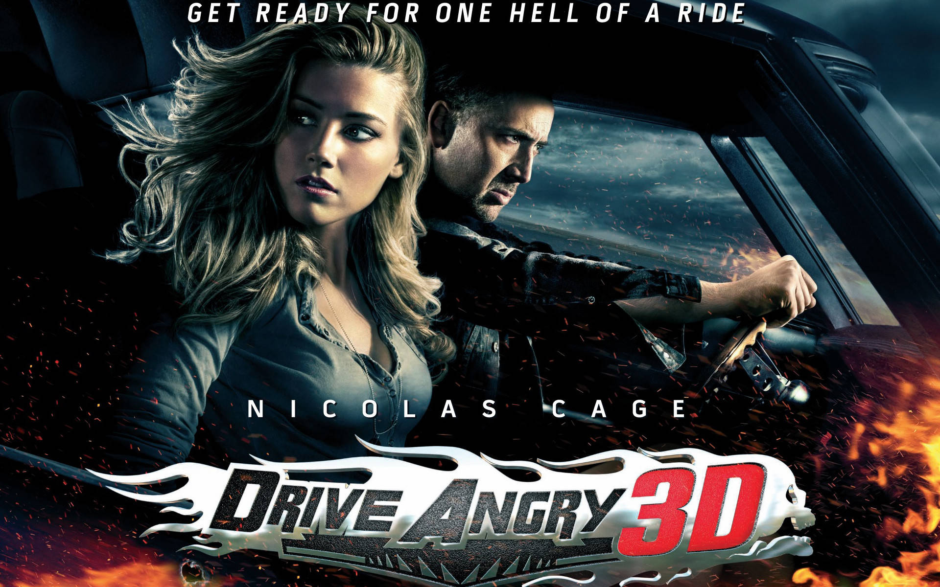 Drive Angry 3d-filmplakat Wallpaper