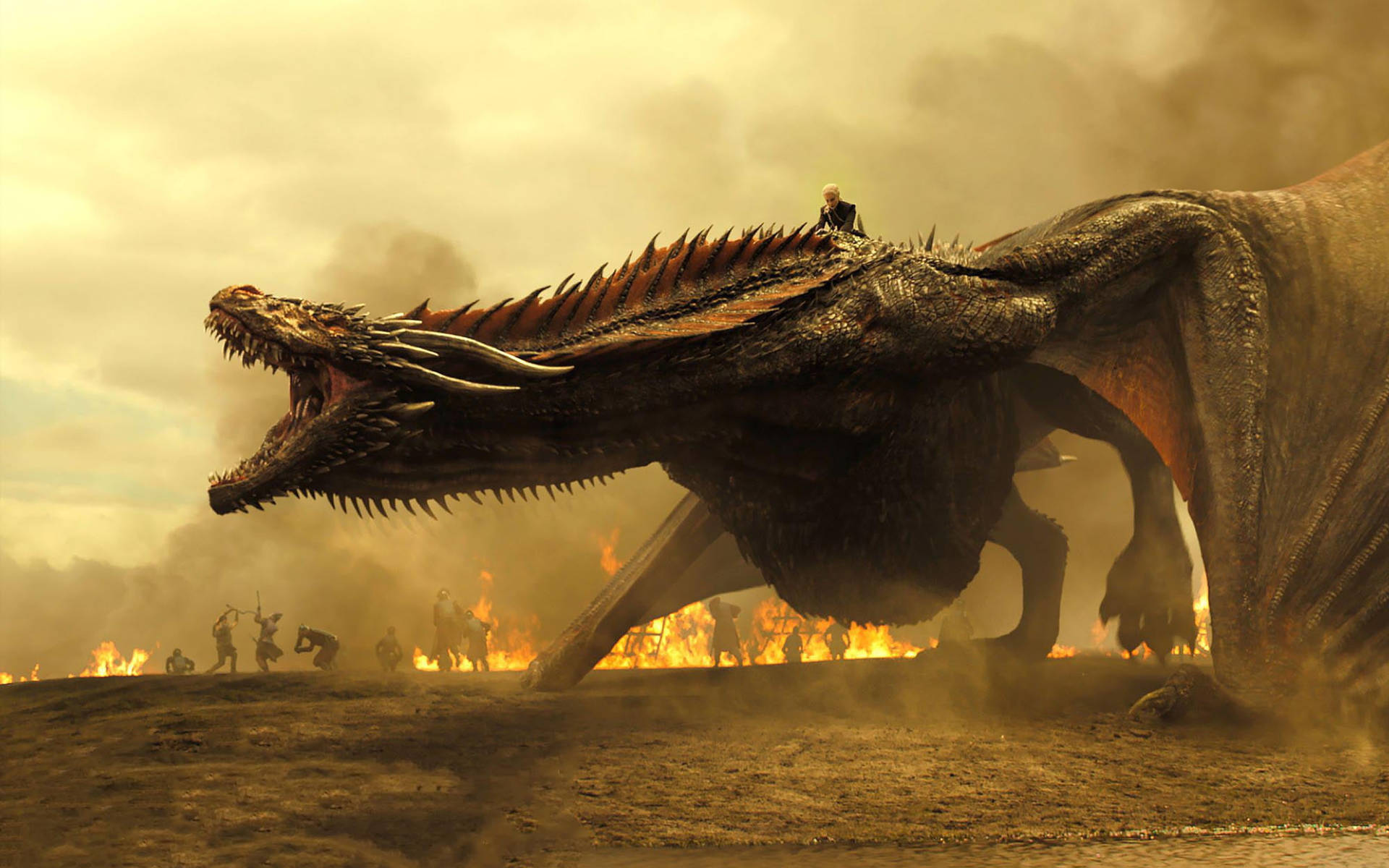 Drogon Dragon Til Iphone-skærme Wallpaper