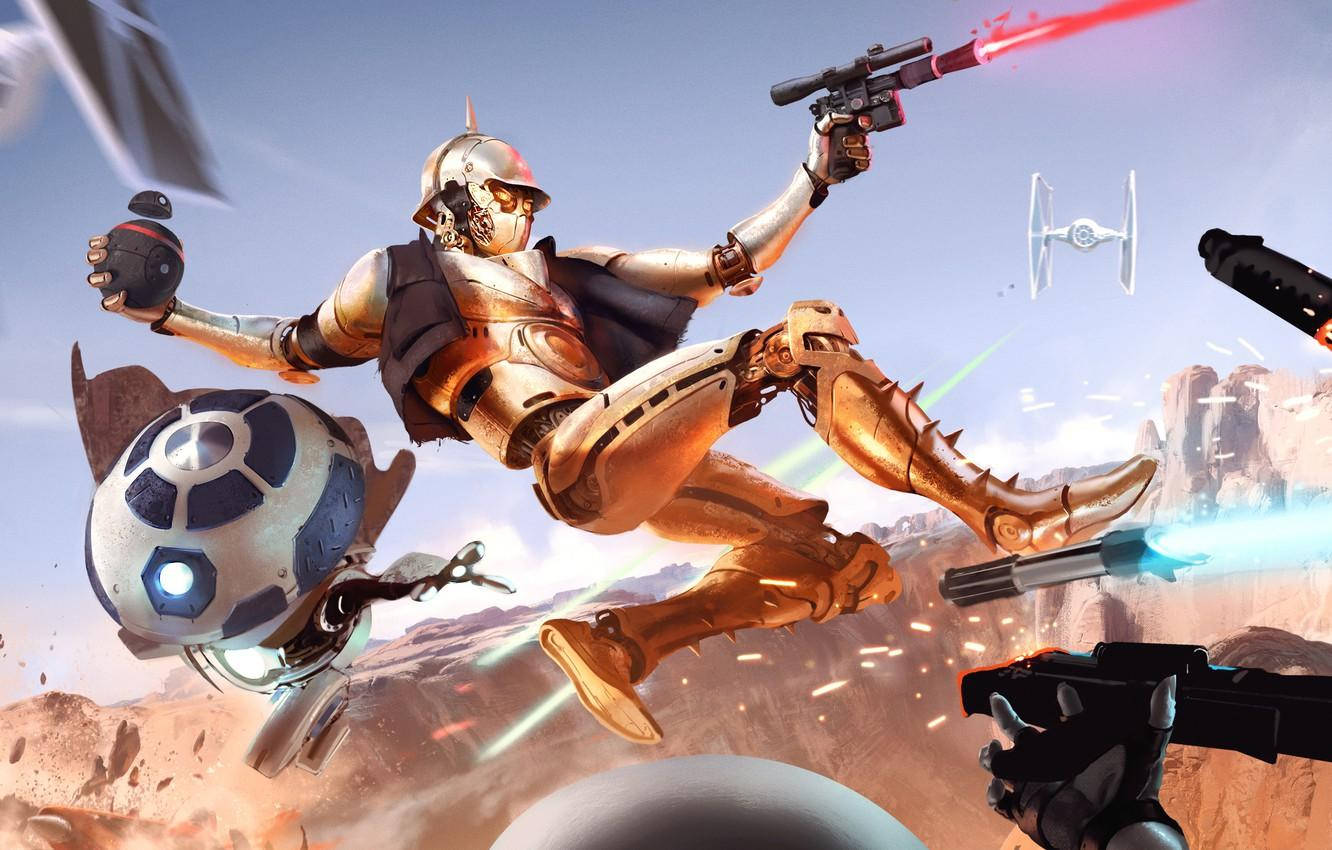 Droid Star Wars Levitating Background