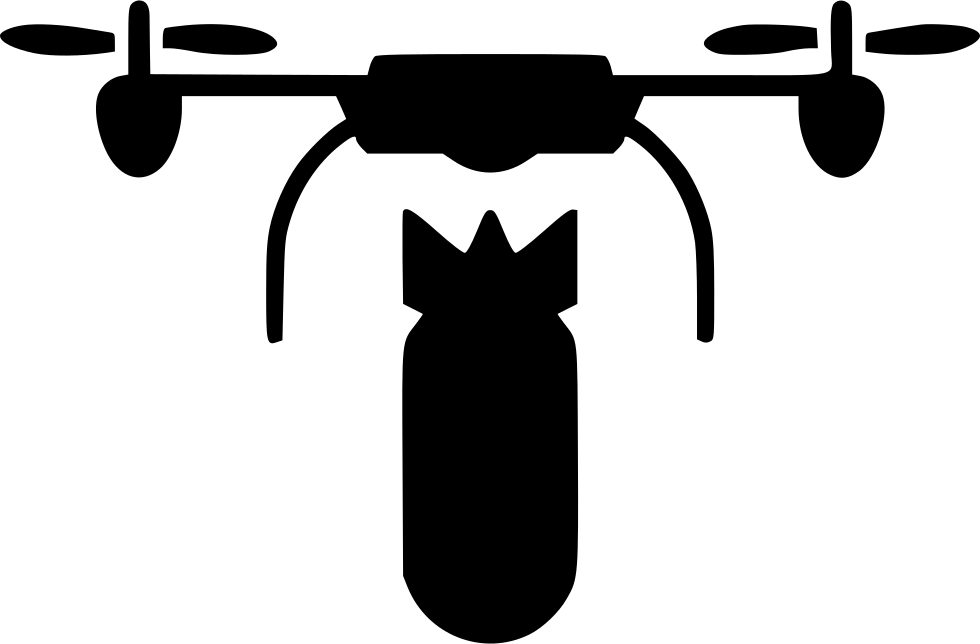 Drone Delivering Package Silhouette PNG