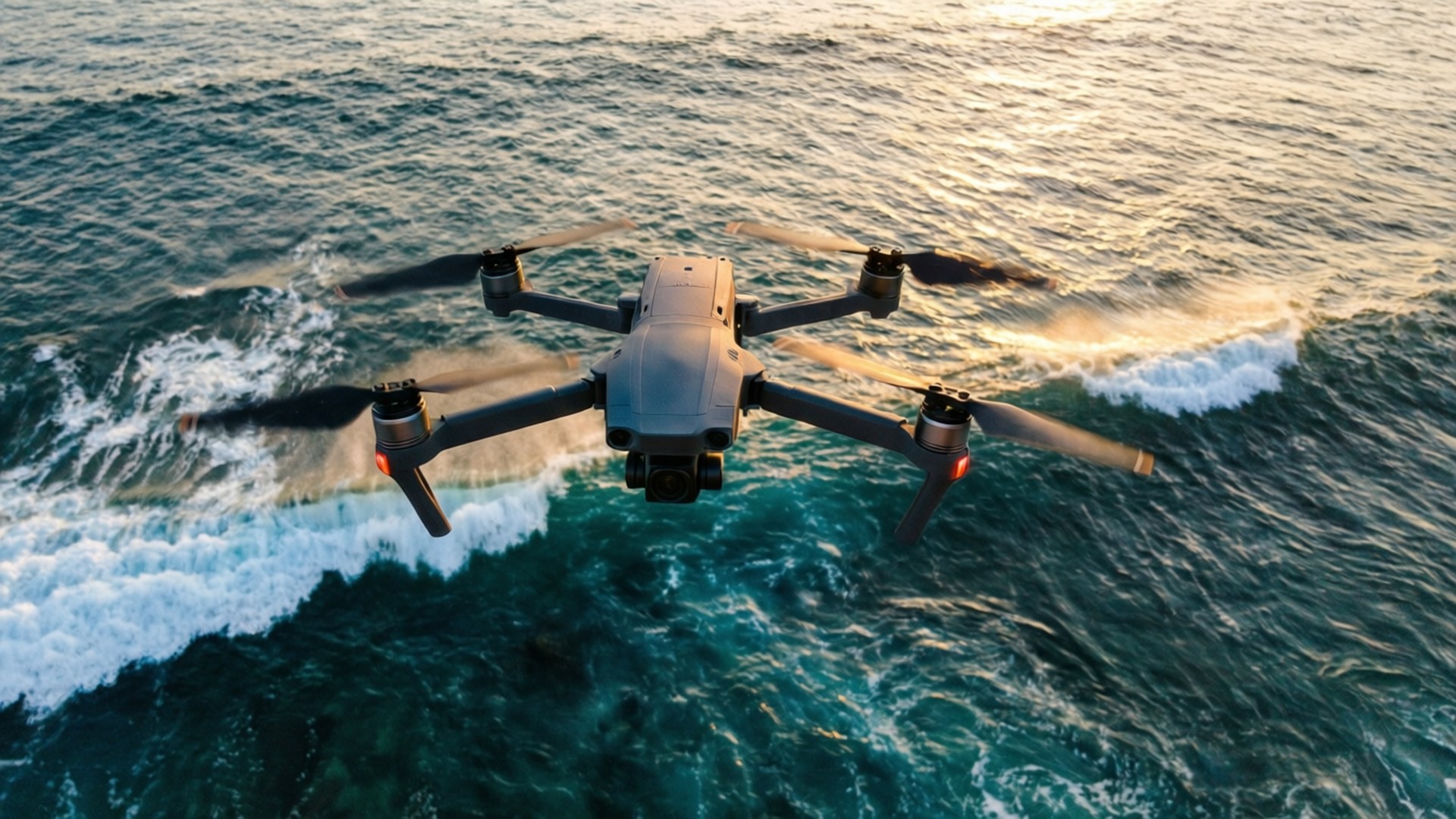 Drone Over Ocean Wallpaper