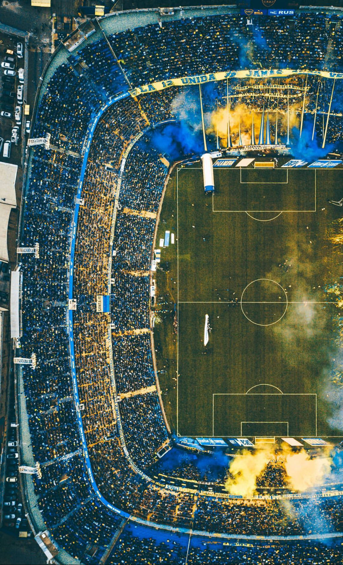 Drone Shot Hd Football Stadium Wallpaper