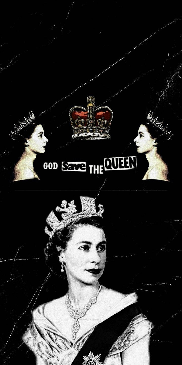 Dronning Elizabeth Pop Art Wallpaper