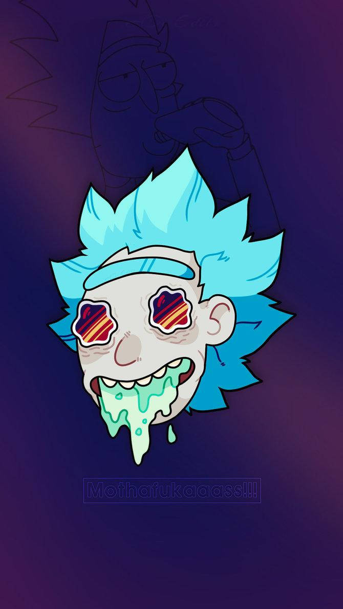 Drooling Rick And Morty Iphone Wallpaper