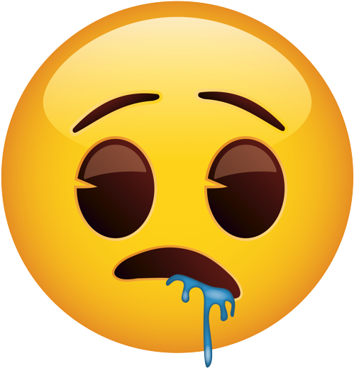 Drooling Yawning Emoji PNG