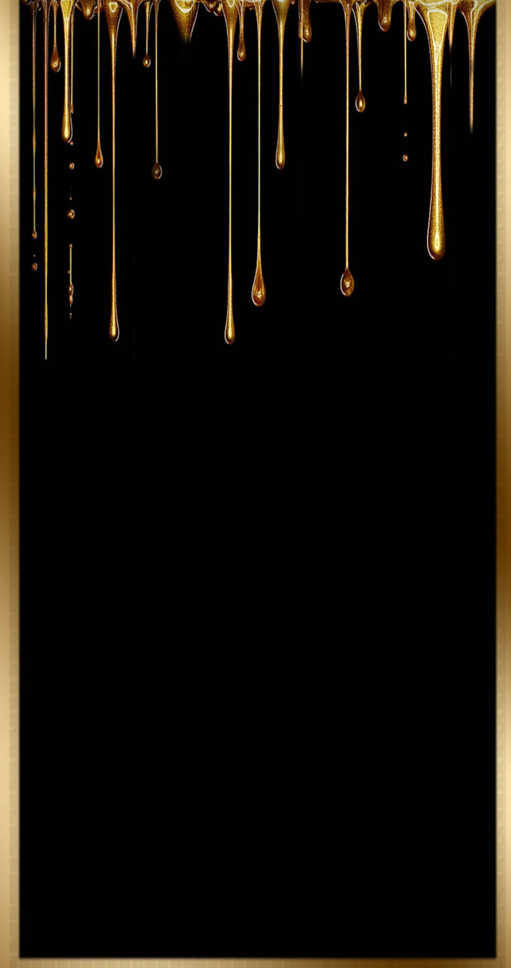 Droplets Black And Gold iPhone Wallpaper
