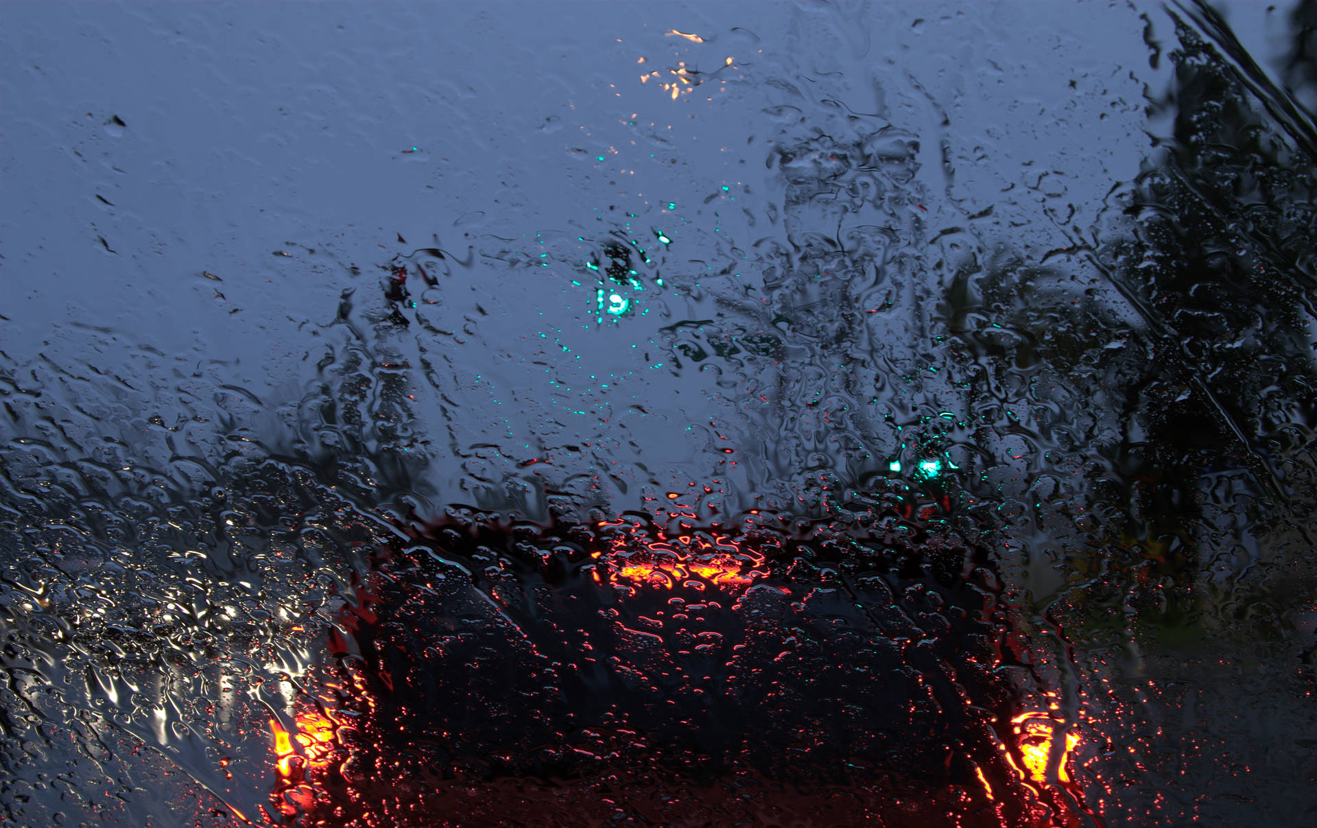 Drops, Rain, Glass, Blur
