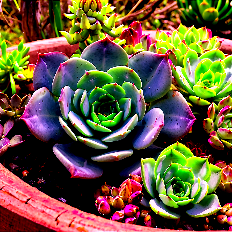 Drought Tolerant Succulents Png 06212024 PNG