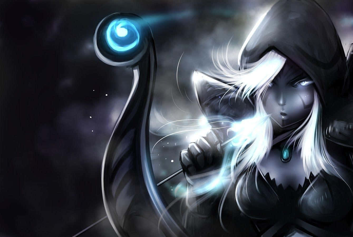 Captivating Drow Ranger Posing Confidently Wallpaper