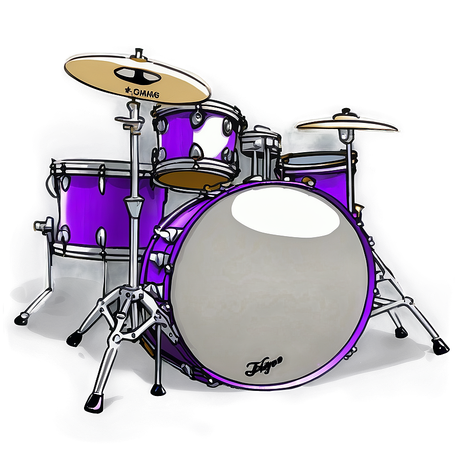 Drum Kit Sketch Png 06212024 PNG