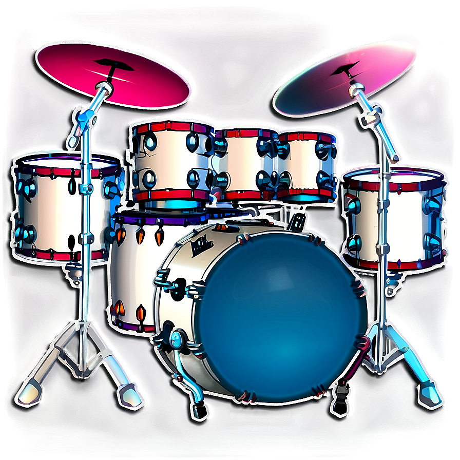 Drum Kit With Cymbals Png Twn PNG