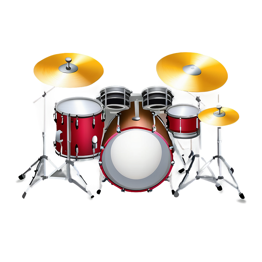 Drum Set Isometric Png 05242024 PNG
