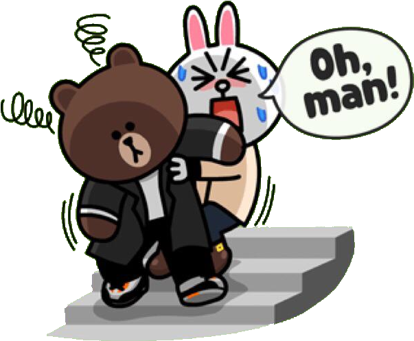 Drunk Bear Supportedby Cony PNG