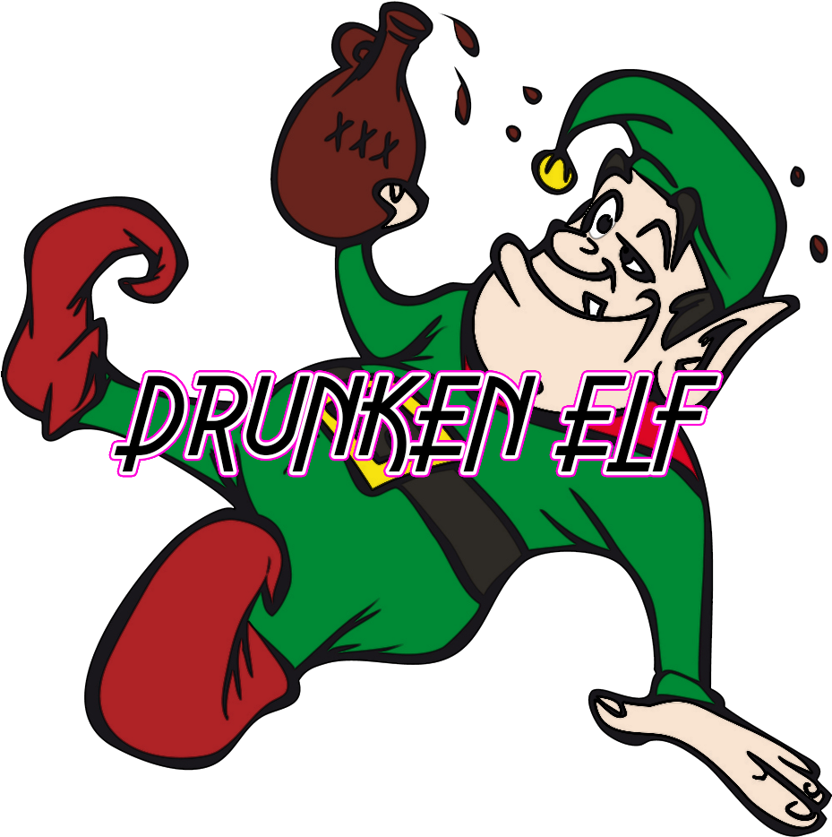 Drunken Elf Cartoon Illustration PNG