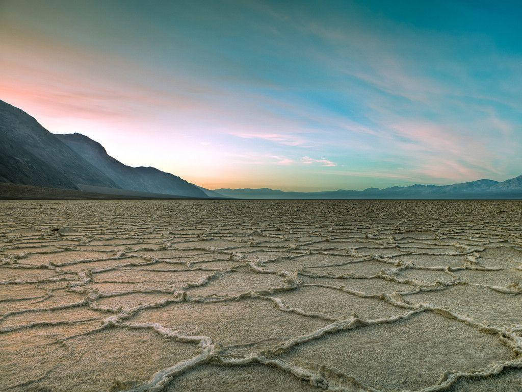 Seccobacino Badwater Death Valley Sfondo